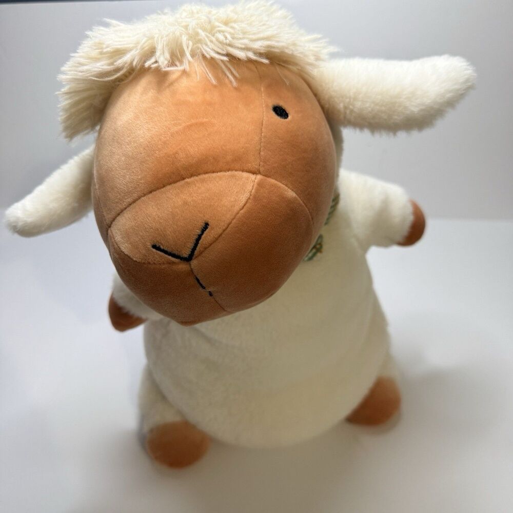 PillowFort Weighted Plush Sheep Throw Pillow 21”X11”